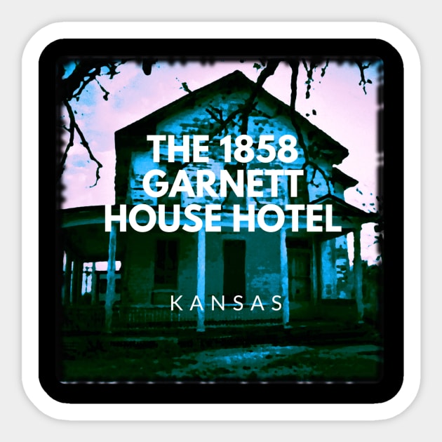 The 1858 Garnett House Hotel Blue Sticker by The1858Hotel